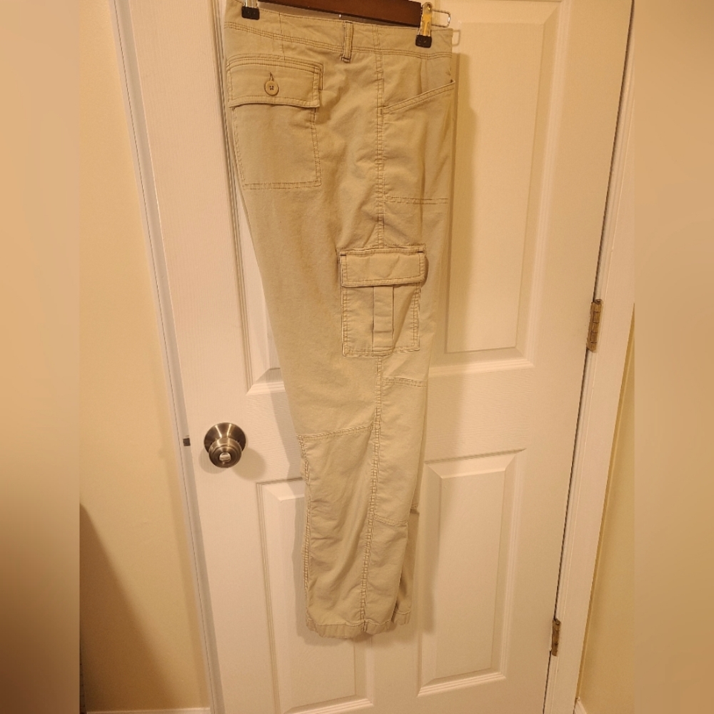 16 M/T  LLBean flannel lined canvas cargo pants